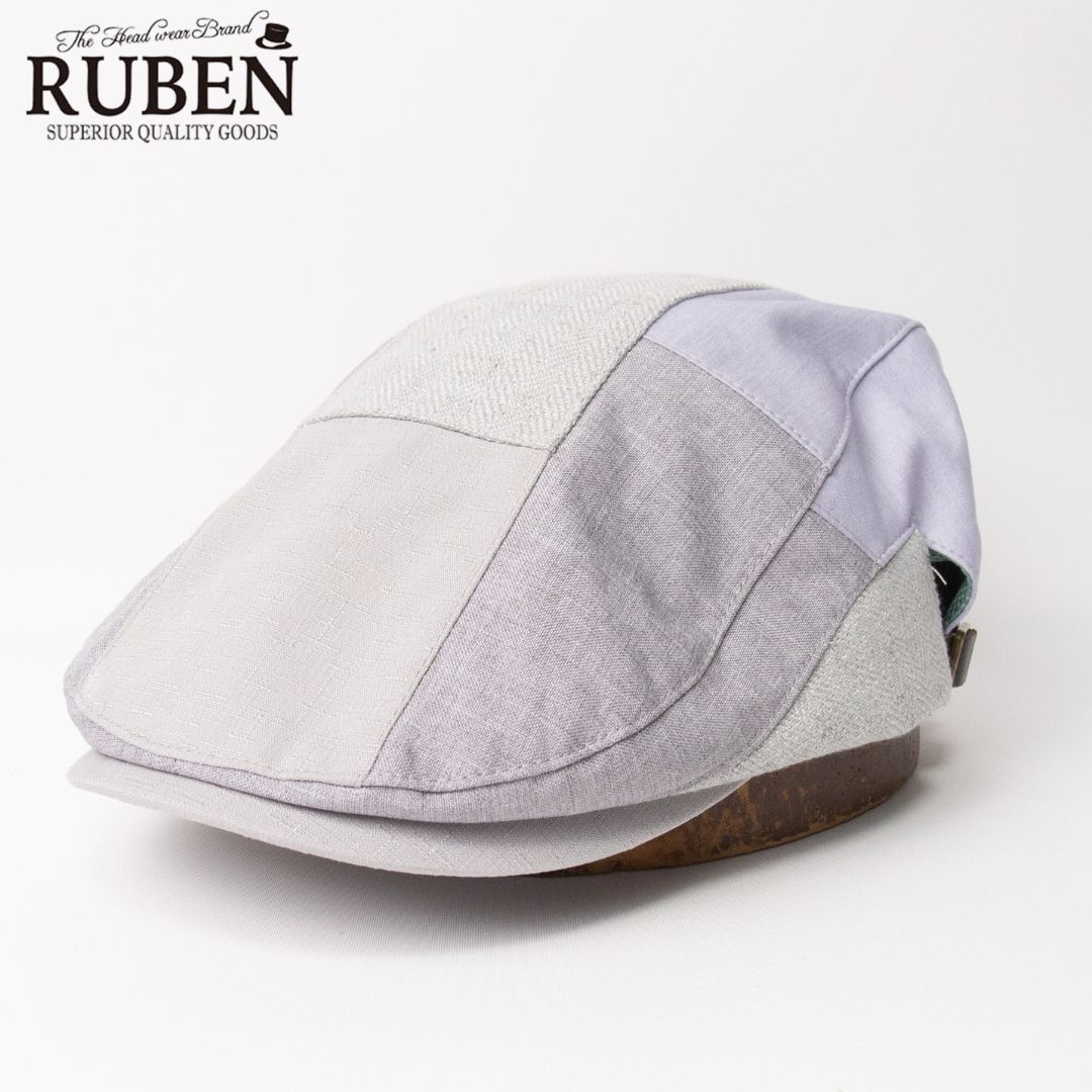 新品 RUBEN ルーベン パッチワークハンチング フリーサイズ グレー拍卖