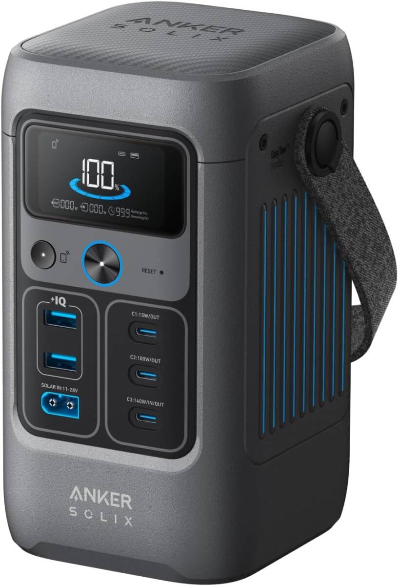 Anker Solix C200DC Portable Power Station ポータブル電源 192Wh 小型 軽量1.9Kg リン酸鉄蓄電池 出力200W USB-C 5ポート拍卖