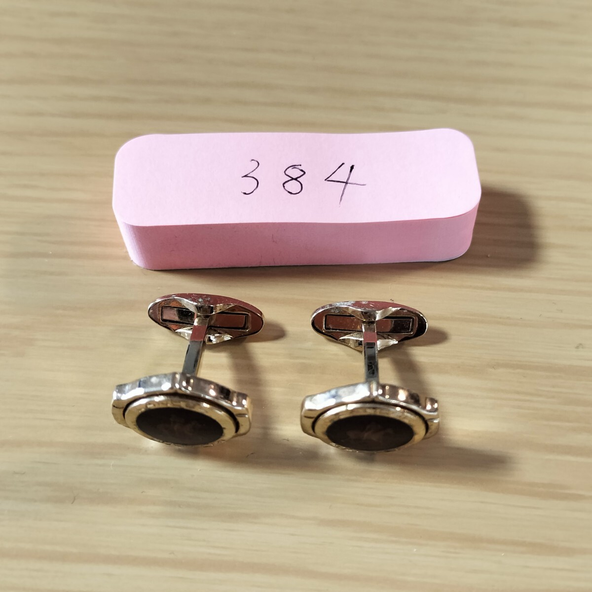 LANCEL(ランセル )384ゴールドホースロゴカフス、カフリンクス、カフスボタン拍卖