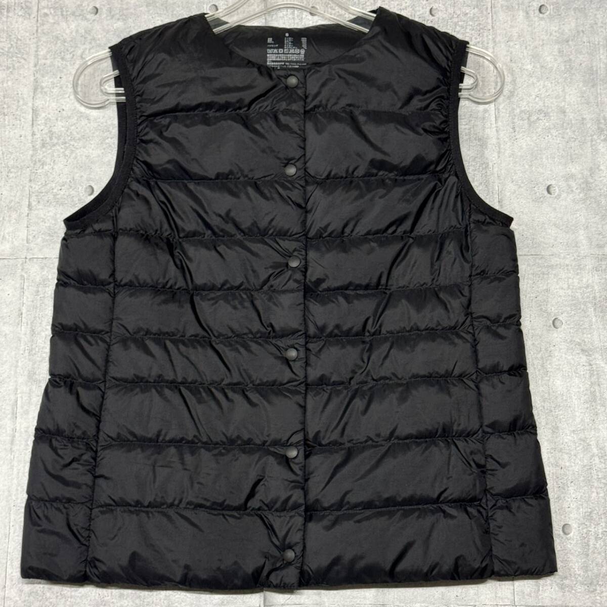 良品計画 無印良品 ダウンベスト インナー アウター ブラック MUJI 内ポケット収納 ポケットダブル ライトダウン 黒 軽量 保温 早4777拍卖