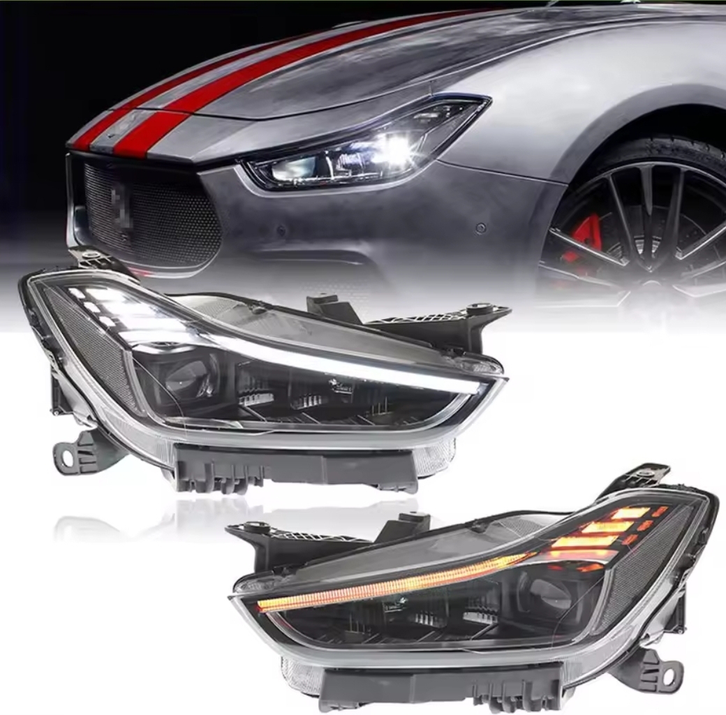 ④【送料無料】マセラティ ギブリ ヘッドライト 前期→後期化 LED 社外品 左右セット Massrati Ghibli 2014-2019 高品質 アセンブリ拍卖