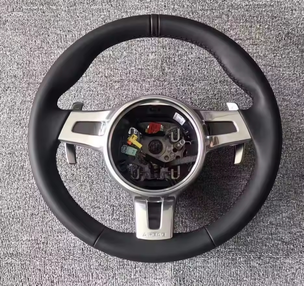 ③新品 ポルシェ スポーツ ステアリング991 991.1 911 958 カイマン ボクスター カイエン パナメーラ マカン LEDディスプレイ 光機能拍卖