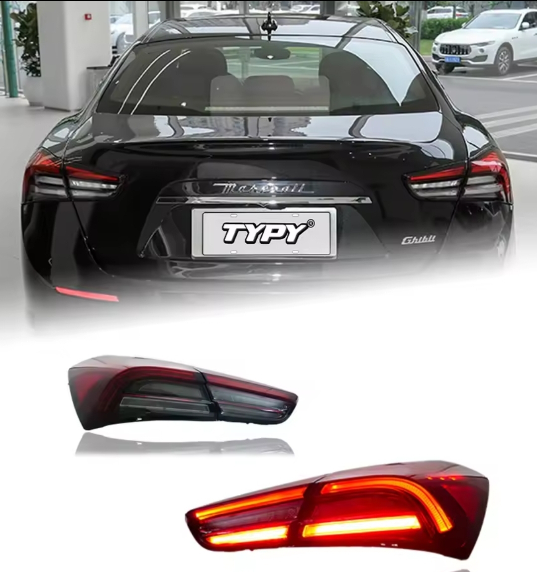 ①マセラティ ギブリ 2013-2021 高品質 後期タイプLEDテールレンズセット/テールライト/トリブート/MASERATI/Ghibli/トロフェオ/GT/MG拍卖