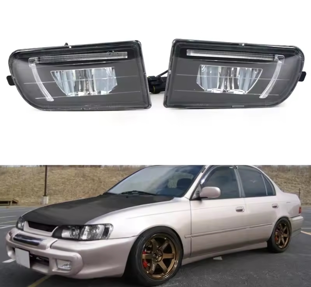 ③【新品】ブラックカラー トヨタカローラ100系 フロントバンパーフォグランプ LEDフォグ AE100/AE101など 1993-1999 超高輝度 ライト拍卖