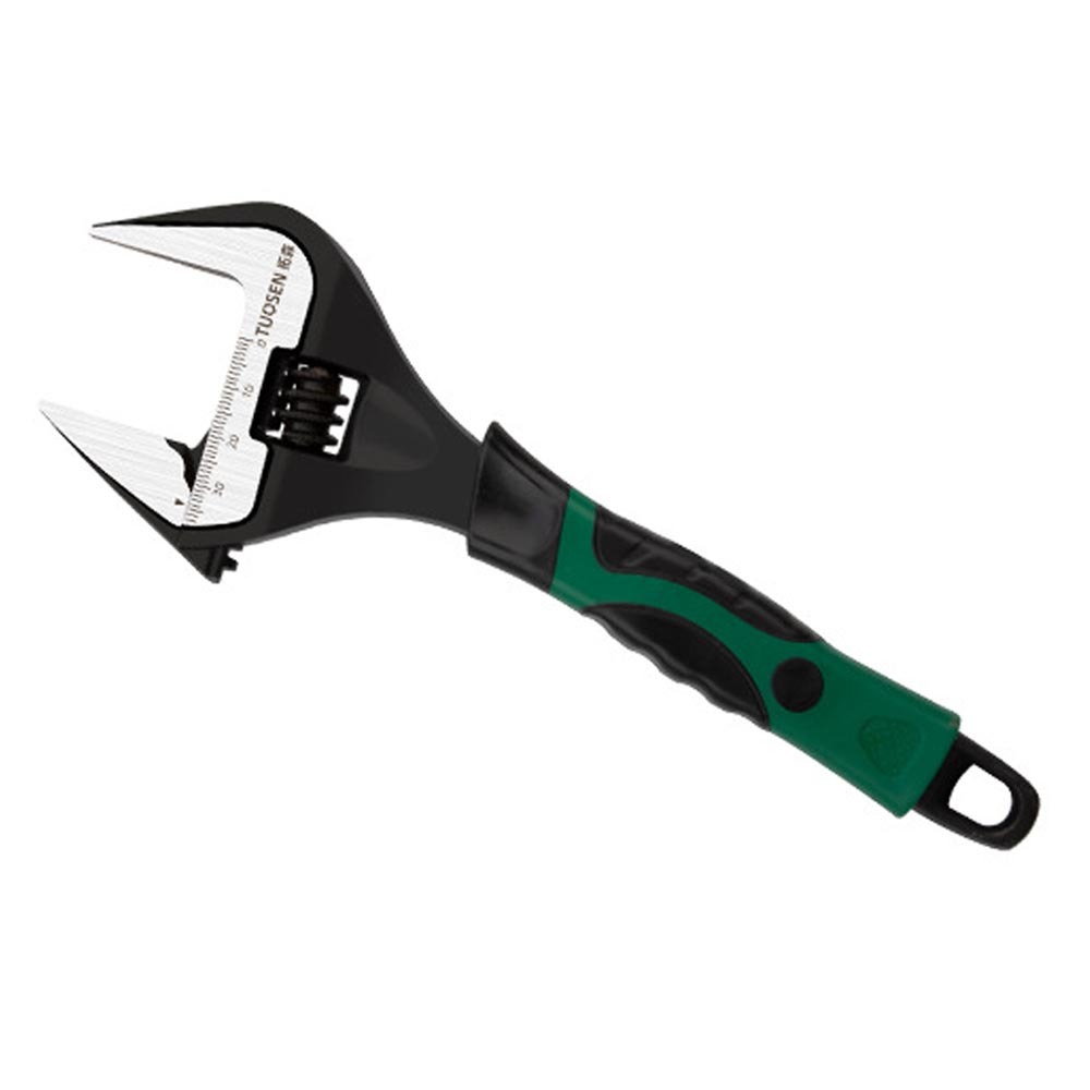 モンキーレンチ 小型 薄型 配管 レンチ 水栓レンチ 目盛り付き コンパクト 緑拍卖