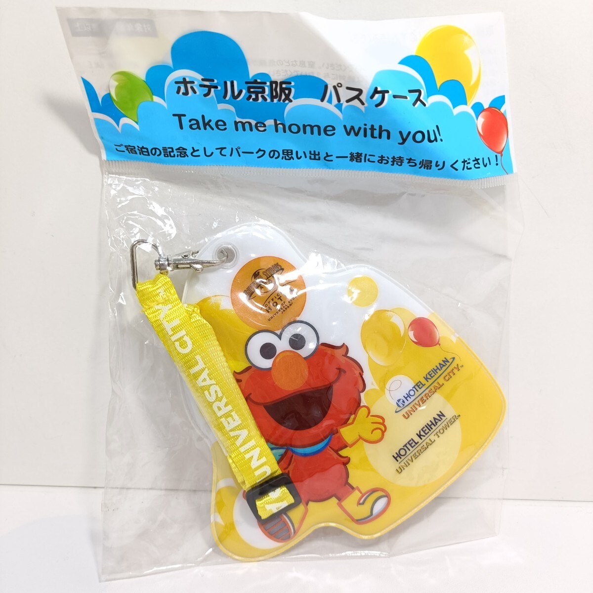 USJ ユニバーサルスタジオジャパン × ホテル京阪 セサミストリート エルモ パスケース ネックストラップ付 未開封品 グッズ拍卖