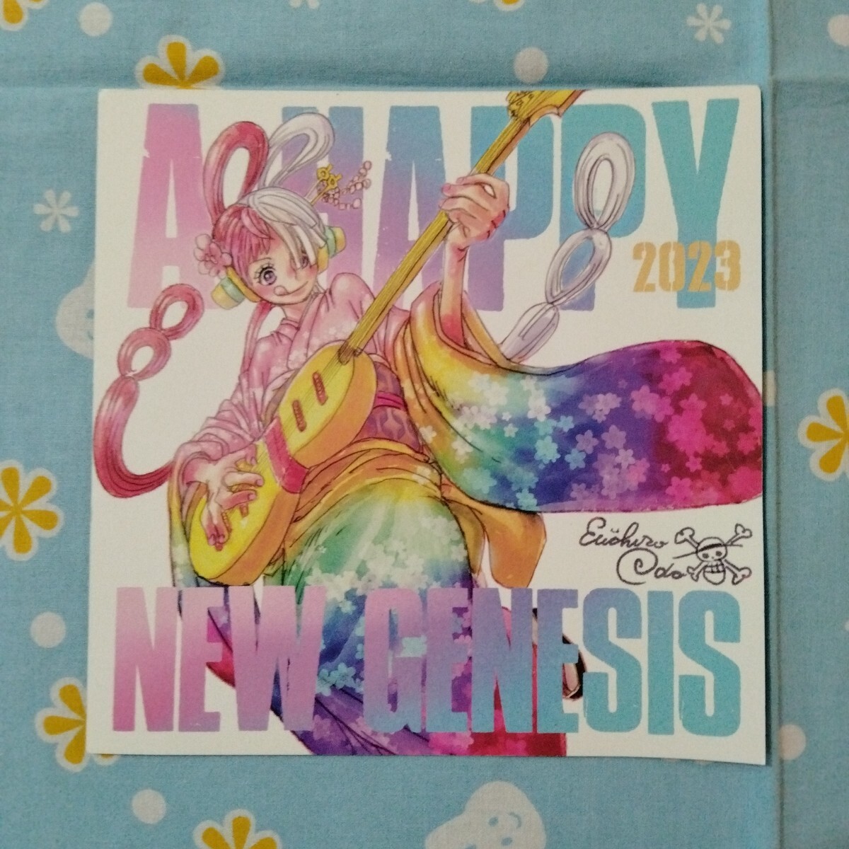 ONE PIECE ワンピース 劇場版 FILM RED 来場者 特典 UTA 2023 HAPPY お年賀 イラストカード ウタ 中古品 微傷あり 映画 入場者 ミニ 色紙拍卖