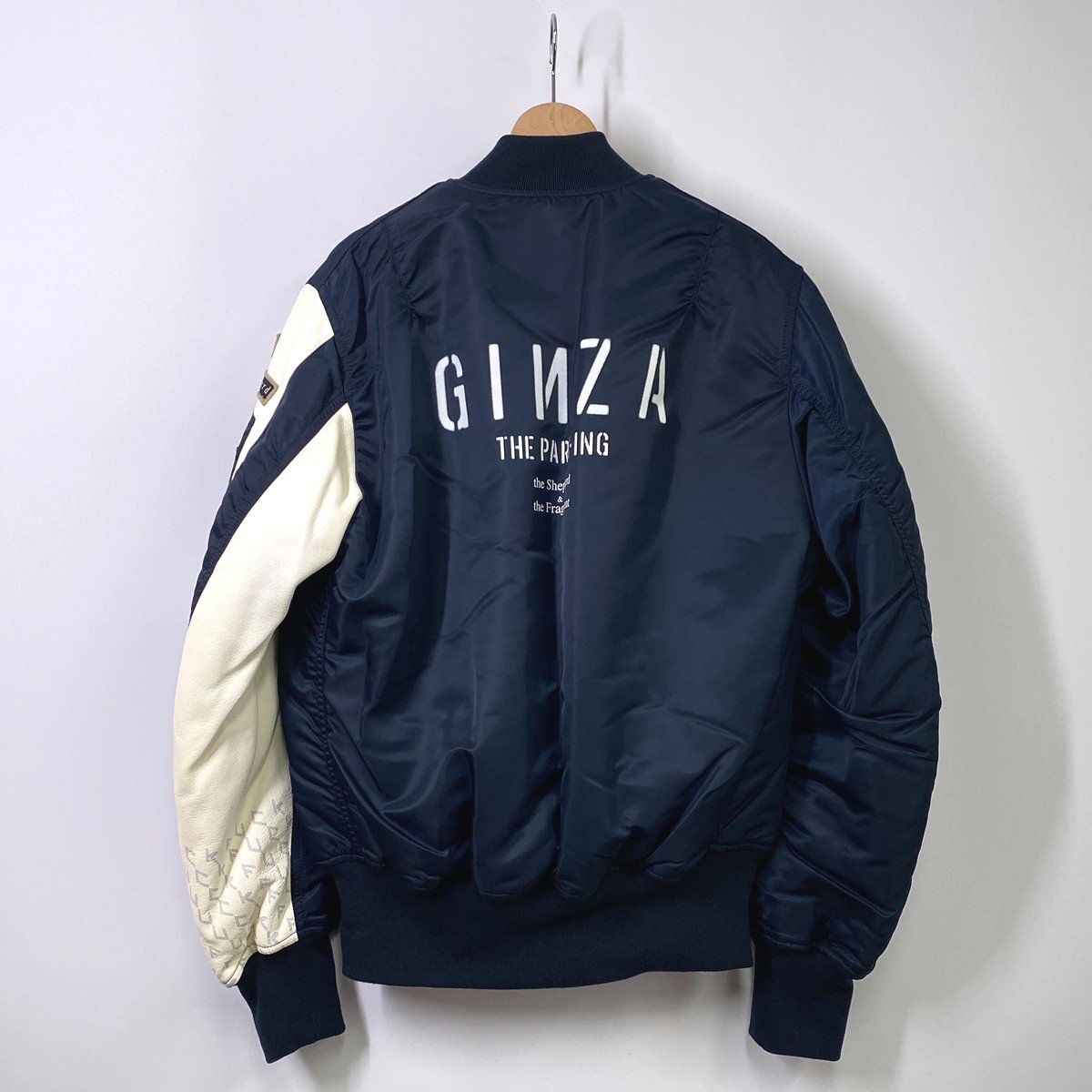 The Shepherd Undercover x THE PARK・ING GINZA × ALPHA シェパード アンダーカバー アルファ MA-1 M ネイビー 紺 切替 HB4176拍卖