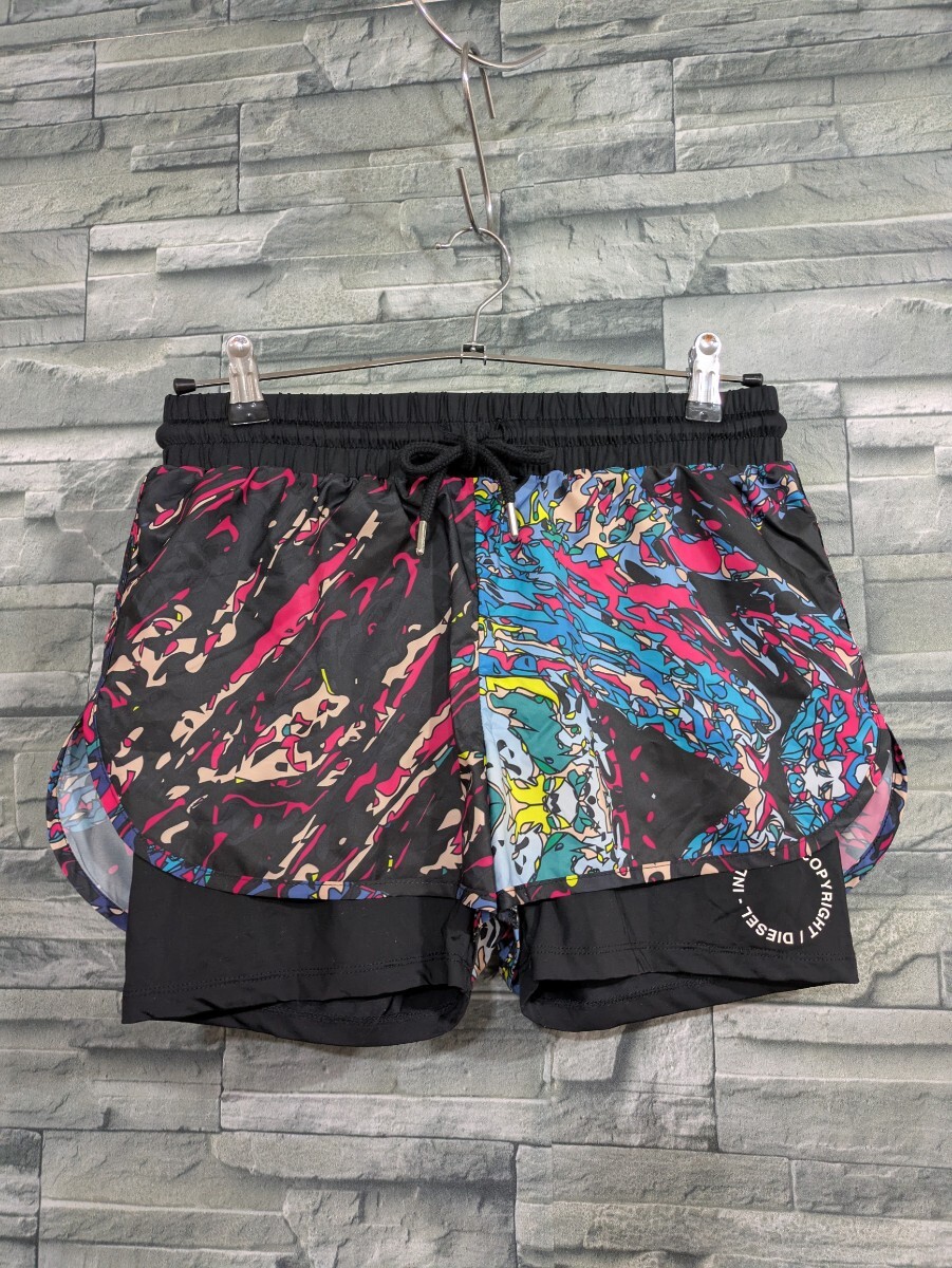 ●送料無料★DIESEL ディーゼル 水着 ショートパンツ ビーチウェア ボトムス 総柄 Mサイズ拍卖