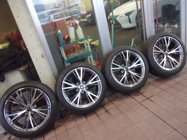 ♪D0291 美品!レクサスLC純正ホイール ブリヂストン ランフラットタイヤ 245/45RF20・275/40RF20 タイヤセット 空気圧センサー付♪拍卖