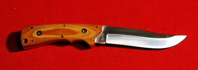 No.B-6 Katz USA;YOSHI34;シースナイフ・パッカーウッド柄・革ケース・全長:26cm・8A Stainless steel Blade: 6”拍卖