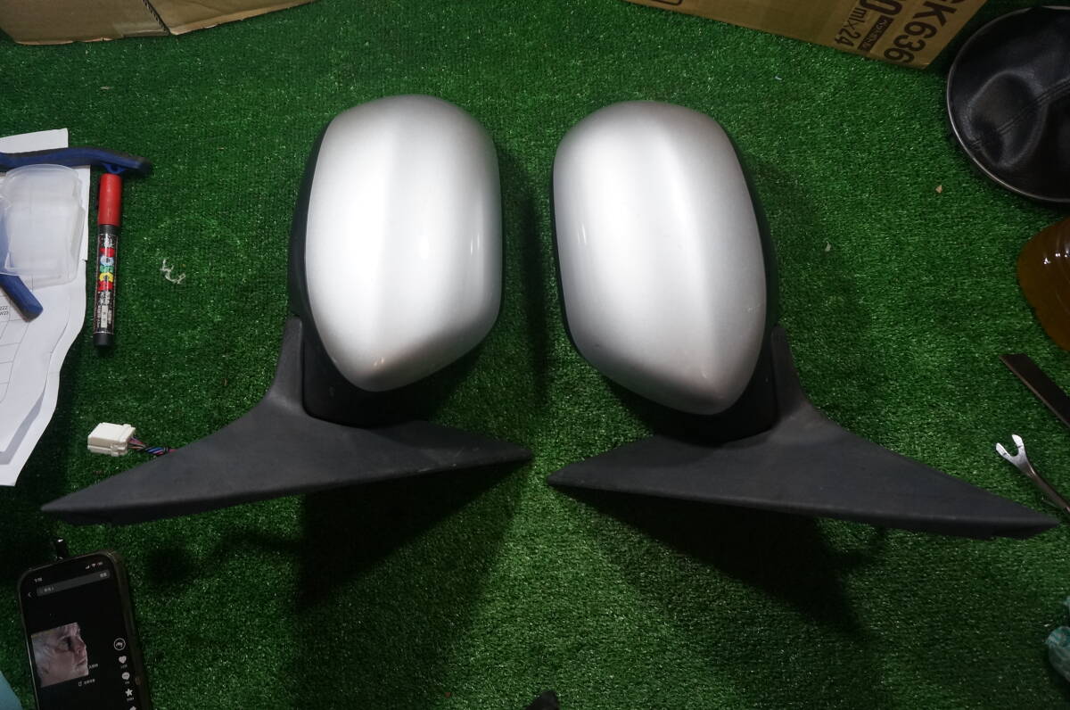 U137 スバル インプレッサ GH7 純正 ドアミラー左右 電動格納 ターン/ヒーター付 9P シルバー/C3S拍卖