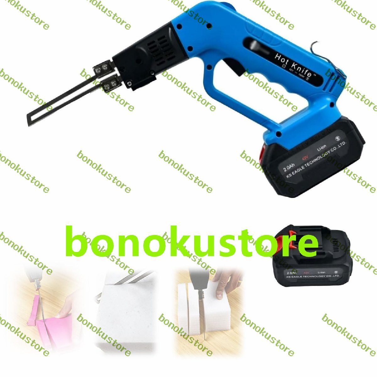 コードレスフォームカッター 150Wスポンジ切断電気ナイフ10cmストレートナイフ付き 0-600℃温度調節 電気空冷ホットナイフ発泡スチロール拍卖