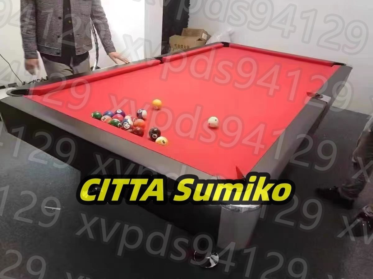 2in1 マルチゲームテーブル ビリヤード台 卓球台 室内 子供 大人 店用 7フィート 台布4色 (赤)拍卖