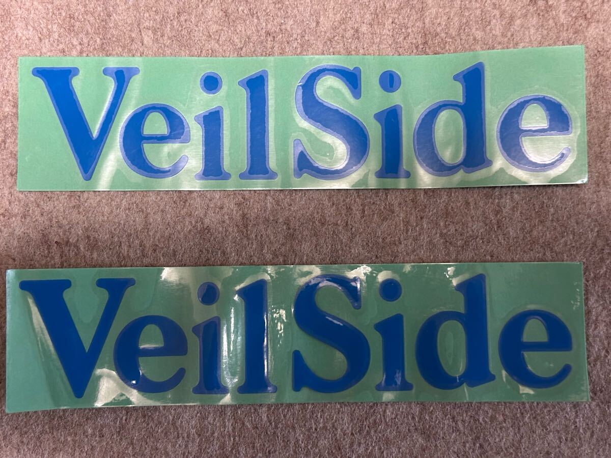 VeilSide ヴェイルサイド ステッカー 抜き文字 当時物 新品 ブルー色 2枚セット拍卖
