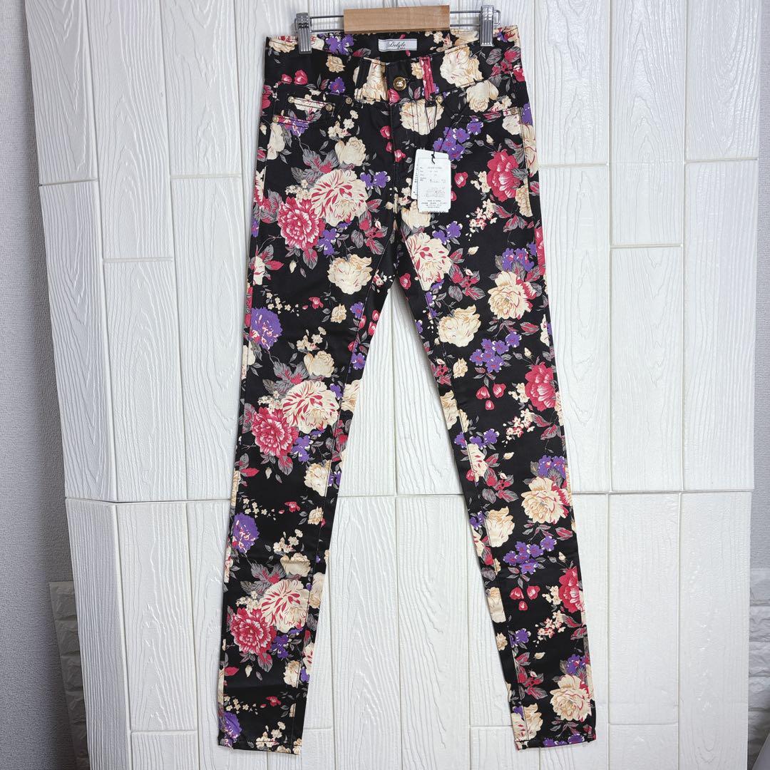 Delyle フラワープリント スキニーパンツ XS 未使用 タグ付き拍卖