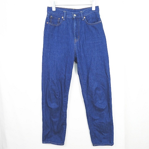 無印良品 良品計画 MUJI デニム 5P パンツ W26 ブルー 2sa6409 レディース拍卖