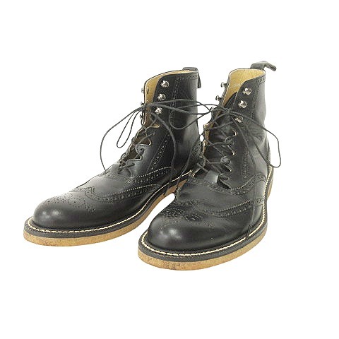 ドライボーンズ Dry Bones 美品 ブーツ メダリオン 靴 シューズ 505 DSHC008 2S レザー US8 26.0cm 黒 ブラック メンズ拍卖