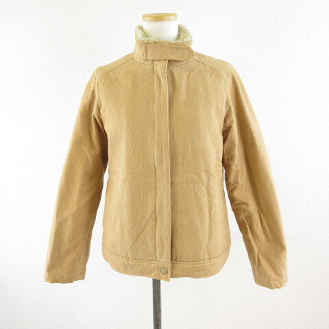 イーストボーイ EAST BOY 中綿ジャケット ブルゾン 長袖 ボア ベージュ 9 *T579 レディース拍卖