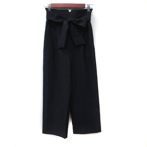 ビス ViS ワイドパンツ ハイウエスト S 黒 ブラック /YI レディース拍卖