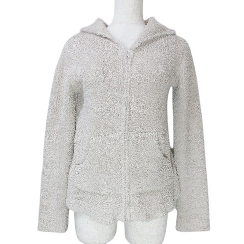ベアフットドリームス BAREFOOT DREAMS 415 Bamboo Chic Hoodie ボアパーカー ジップアップ 長袖 S ベージュ X レディース拍卖