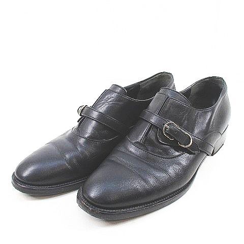 バレンシアガ BALENCIAGA ドレスシューズ モンク ベルトデザイン 38 ブラック 黒系 レザー イタリア製 レディース拍卖