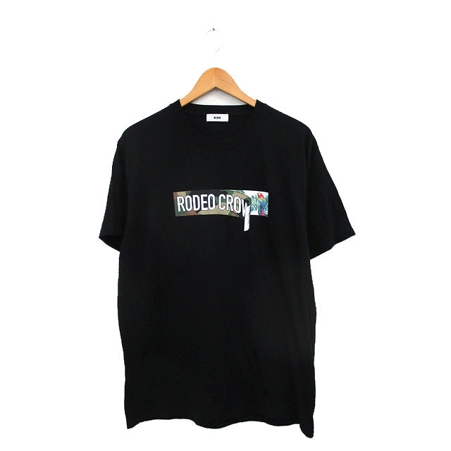 ロデオクラウンズワイドボウル RODEO CROWNS WIDE BOWL RCWB Tシャツ カットソー 半袖 コットン ロゴ プリント XL ブラック 黒 /KT13 レデ拍卖