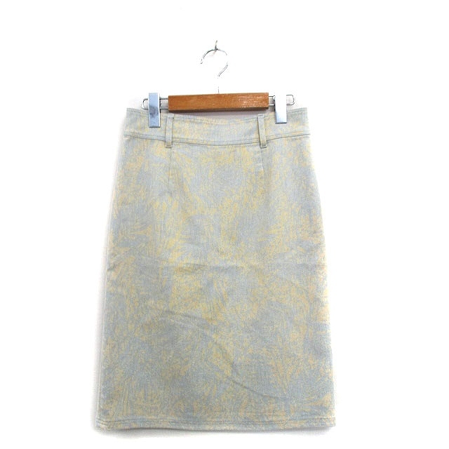 ストラスブルゴ STRASBURGO タイトスカート ミニ コットン 総柄 38 グレー 灰 /KT3 レディース拍卖