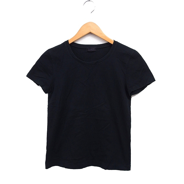 ギャルリーヴィー GALERIE VIE トゥモローランド 半袖 Tシャツ カットソー 丸首 無地 コットン 綿 ブラック 黒 /FT49 レディース拍卖