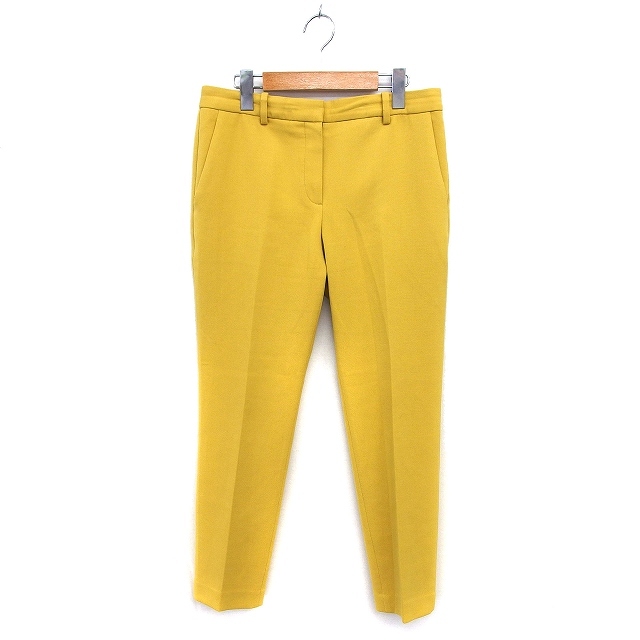セオリー Theory ストレート テーパード センタープレス ジップフライ 無地 2 黄 イエロー /NT16 レディース拍卖