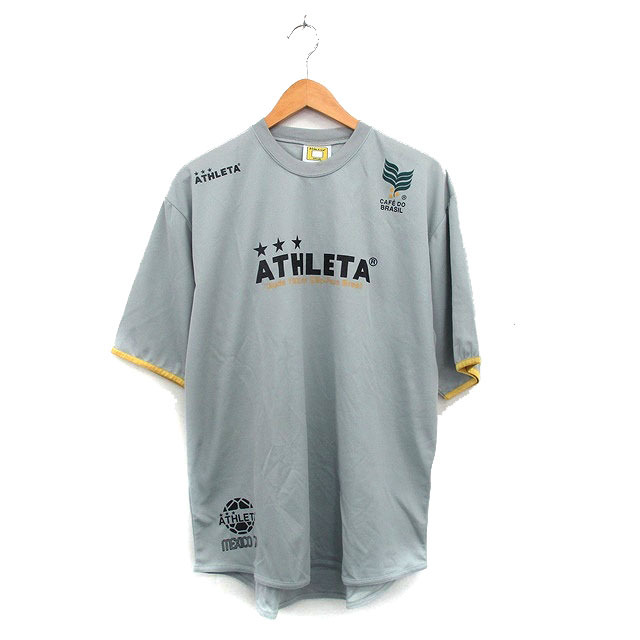 アスレタ ATHLETA Tシャツ カットソー 半袖 ロゴ 0 グレー 灰 /KT13 レディース拍卖