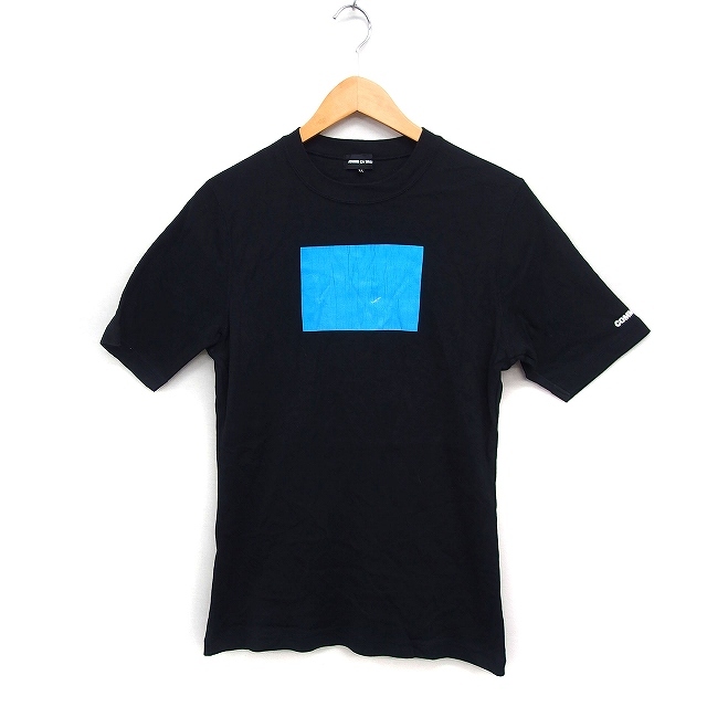 コムサウォーク COMME CA WALK プリント Tシャツ カットソー 半袖 丸首 コットン 綿 LL ブラック 黒 /FT16 レディース拍卖