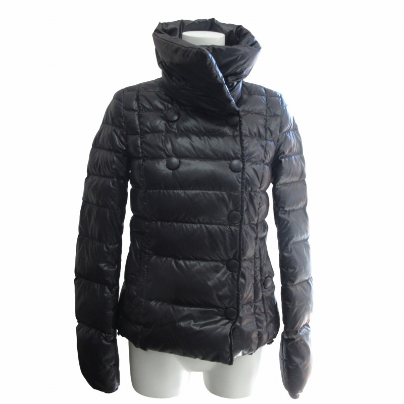 デュベティカ DUVETICA Penelope ペネロペ ダウンジャケット ショート丈 ブルゾン ハイネック 黒 ブラック 40 M相当 IBO68 レディース拍卖