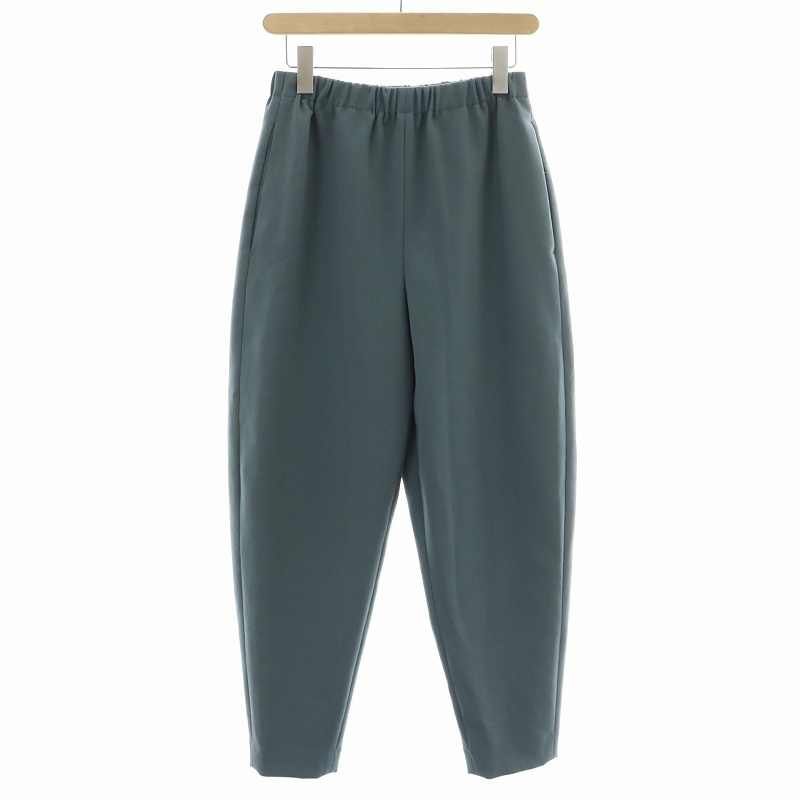 エンフォルド ENFOLD EGG PANTS エッグパンツ スラックス イージー ウエストゴム ストレッチ 38 青 ブルー 300FA231-1770拍卖