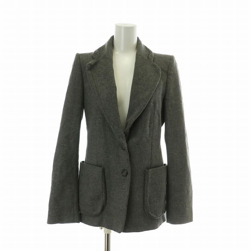マルタンマルジェラ 1 Martin Margiela 1 08AW テーラード ジャケット ウール カシミヤ混 38 S グレー /XZ ■GY18 レディース拍卖