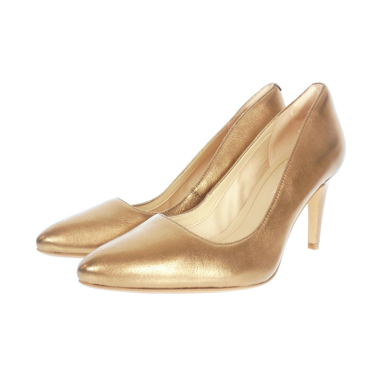 未使用品 クラークス clarks Laina Rae ライナラエ アーモンドトゥ パンプス 靴 UK5.5 ブロンズメタリック レディース拍卖