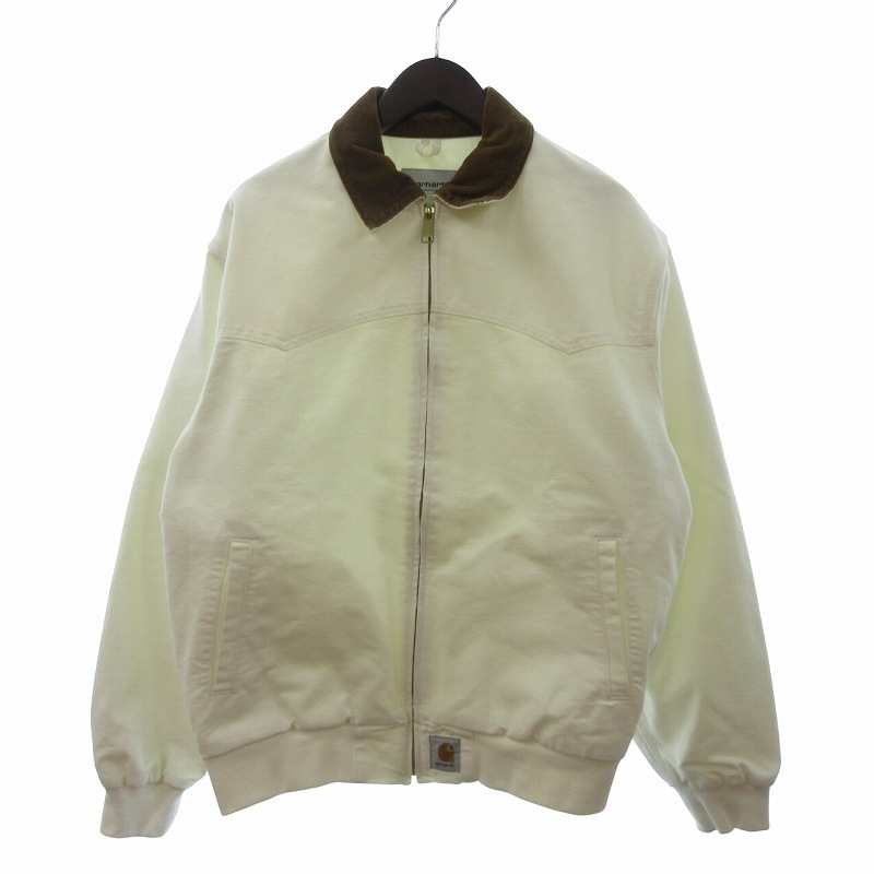 カーハート carhartt WIP 美品 23SS OG SANTA FE JACKET ブルゾン ジップアップ コットン I031522 白 ホワイト M メンズ拍卖