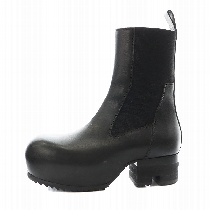 リックオウエンス Rick Owens Beatle Ballast Boots サイドゴアブーツ ショートブーツ レザー 38 黒 ●D拍卖