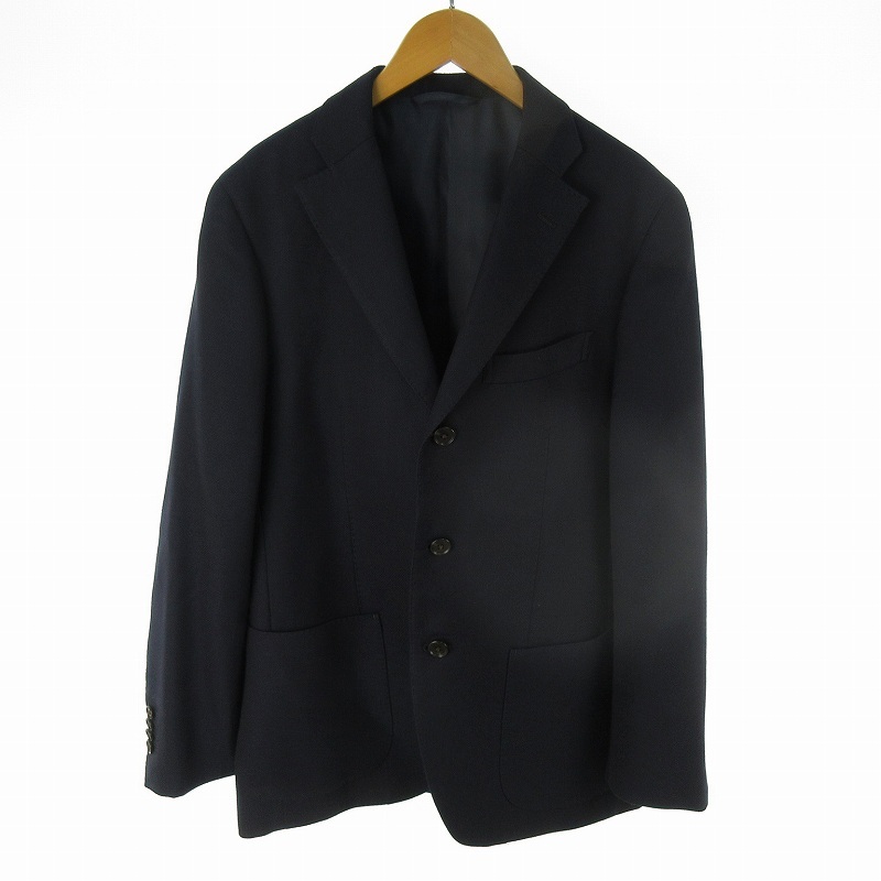 ザ・スーツカンパニー THE SUIT COMPANY テーラードジャケット 総裏 3B 紺 ネイビー ウール 180cm ビジネス メンズ拍卖