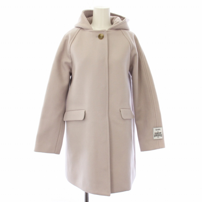 シップス SHIPS HAMILTONラムウールフードコート アウター 38 ラベンダー 314-16-0085 /TK レディース拍卖