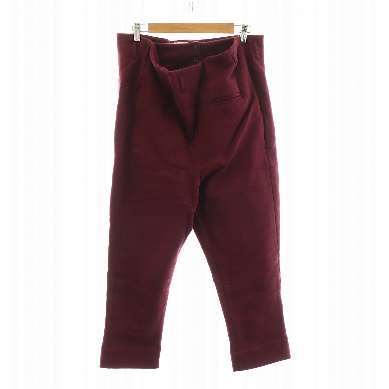 未使用品 マルニ MARNI タグ付き パンツ ストレート ボタンフライ コットン 40 M 赤 レッド PAJE0038A0 ■GY19 /MQ レディース拍卖