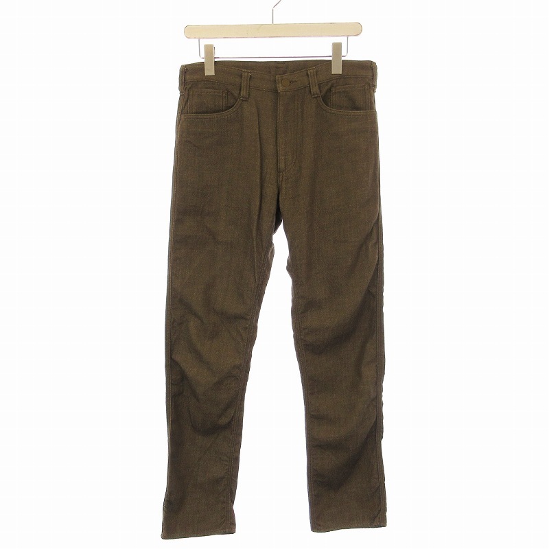 イッセイミヤケ ISSEY MIYAKE テーパードパンツ ウール 2 茶 ブラウン ME43FF125 /EE ■GY19 ■MT レディース拍卖