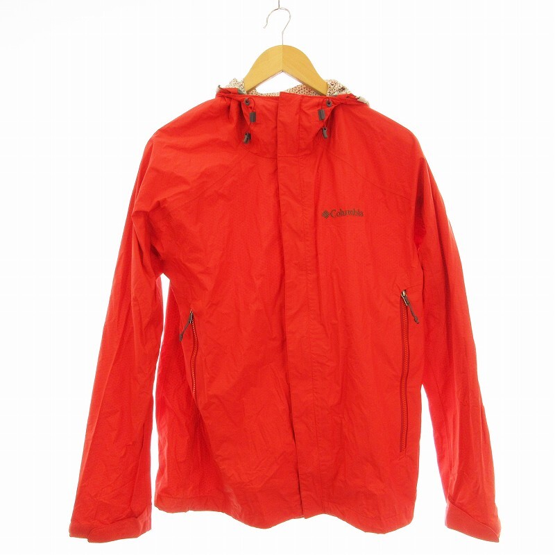 コロンビア Columbia マウンテンパーカー ナイロンジャケット ロゴ M 赤 レッド 69724 /EE メンズ拍卖