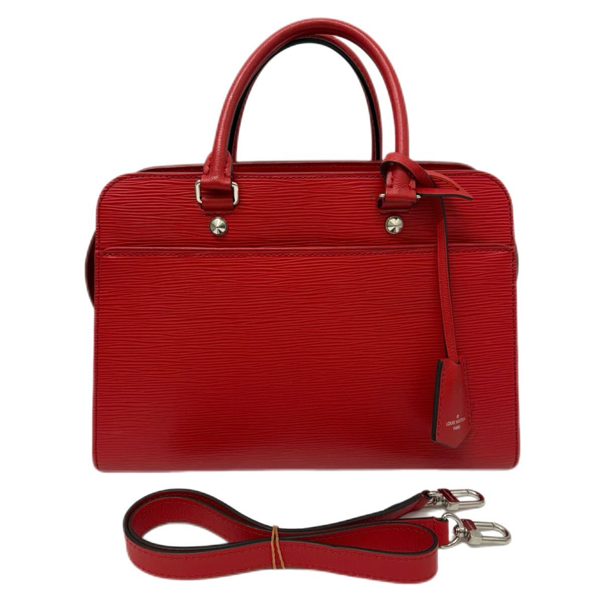 LOUIS VUITTON / AR4186 ルイ ヴィトン エピ ヴァノーMM 2WAY ハンドバッグ ショルダーバッグ レッド ストラップ付き拍卖