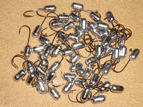 D012-純鉛 チューブワームジグヘッド 1/4oz 56本 ①拍卖