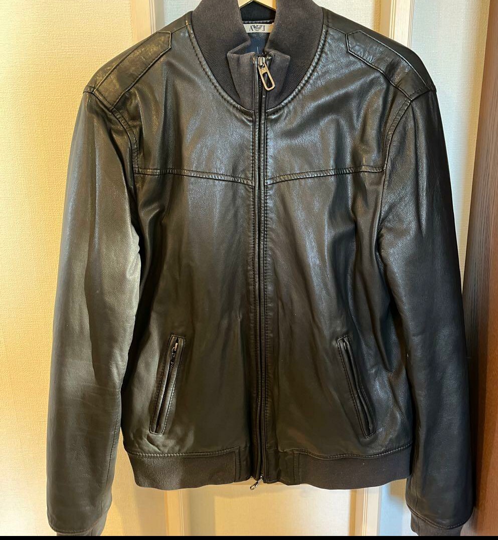 アルマーニ 本革 メンズジャケット レザージャケット拍卖