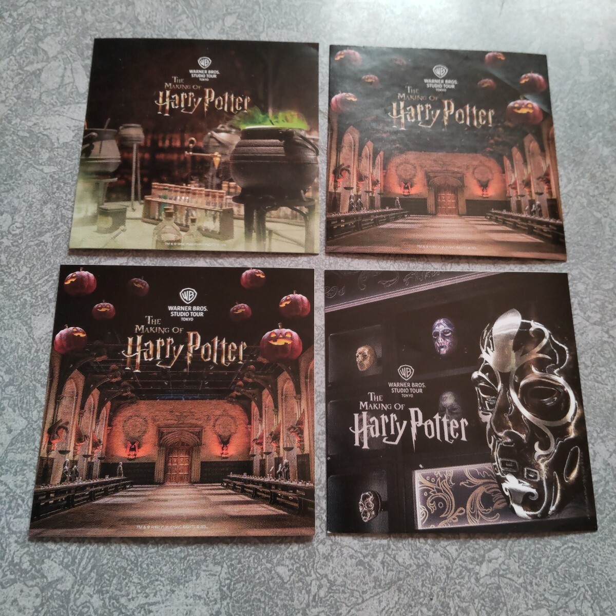 非売品 ハリー・ポッター ワーナーブロススタジオツアー シール ステッカー 4種類セット ハリー 魔法学校 ホグワーツ拍卖
