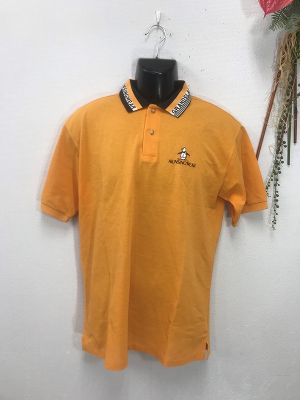 3531 メンズ 【Munsingwear GRAND SLAM デサント 】 半そで ポロシャツ サイズ:MA 色:オレンジ拍卖