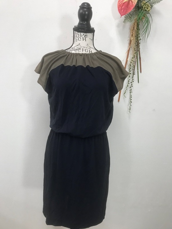 3583 レディース 【 ICB オンワード樫山 】 半そでワンピース サイズ:9 色:ブラック拍卖