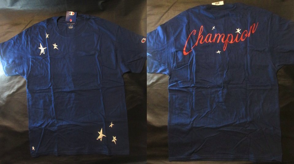 本物正規◆Champion チャンピオン◆Tシャツ CLASSIC GRAPHIC 星■紺■L■JEWEL SAPPHIRE 新品 日本未入荷拍卖